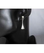 Geometric Drop Stud Earrings 925 Sterling Silver, Handmade Women Dangle ... - €39,07 EUR