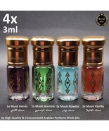 4x Arabic Perfume Musk Tahara vanilla Kandy Jasmine Powder 3ml مسك الطهارة OFEER - $15.82
