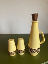 1970s Carlton Ware Yellow and Brown Salt &amp; Pepper and Balsamic vinegar Bottle - $14.19