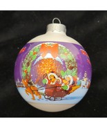 Disney Epcot Center 10th Anniversary 1992 Glass Ball Globe Merry Xmas Or... - £19.41 GBP