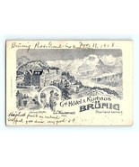 Trade Card 1908 Grand Hotel &amp; Kurhaus Brunig Pass Oberland Bernois Switz... - £38.33 GBP