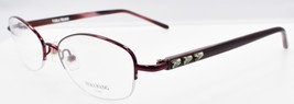 Vera Wang Bellatrix BU Women&#39;s Eyeglasses Half-rim 51-17-135 Burgundy Crystals - £30.06 GBP