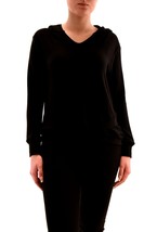 SUNDRY Womens Hoodie Asymetrical Hem Everyday Minimalistic Black Size US 1 - £27.81 GBP