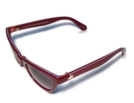 NEW KATE SPADE Hello Sunshine Burgundy Polka Dot Johneta Sunglasses + Case - $79.99