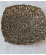 Vintage Brass Bowl Made In Italy Tray Trinket Dish Flowers C T 3 - £23.35 GBP