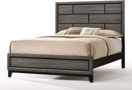 King Bed In Weathered Gray From Acme Furniture, Valdemar. - $597.96