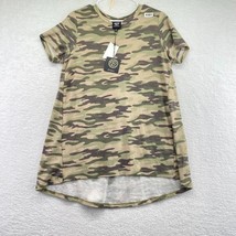 New Bobeau Womens T Shirt Dress Sz Large Green Camo Short Sleeve Hi Low ... - £14.19 GBP