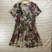 R&amp;B Collection Dress Floral A-Line Sz XL Swing Pullover  - £9.32 GBP