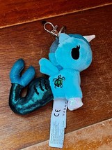 Tokidoki Aqua Blue Plush Iridescent Mermaid Unicorn Stuffed Animal Key Chain Bac - £7.58 GBP