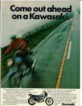 1972 Kawasaki Vintage Print Ad Come Out Ahead 750cc Mach IV Motorcycle - $14.45
