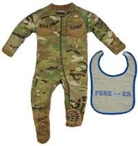 2-Piece Baby Multicam &quot;Boot Camp&quot; Sleep N&#39; Play Footie and Coordinating ... - £39.48 GBP