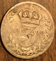 1900 Uk Gb Great Britain Silver Threepence Coin - £2.80 GBP