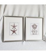 2 Pottery Barn Starfish Limited Edition Lithograph Prints in Ikea Silver... - £34.14 GBP