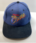 Coors Original Beer Adj Back Trucker Hat Dark Blue Gold Red Embroider Lo... - $26.88 CAD