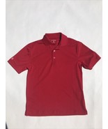 Antigua Youth Boys Polo Shirt Short Sleeve Solid Red Uniform School Size S - £7.35 GBP