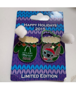 Disney Happy Holidays Christmas Mitten 2015 Aulani Resort LE Stitch Pin - $39.59