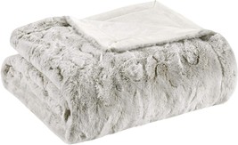 Madison Park Zuri Soft Plush Luxury Oversized Faux Fur Throw, Snow Leopard. - $37.98