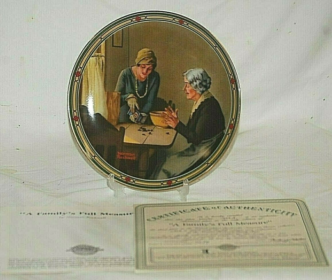 Rockwell's American Dream 1985 Collector Plate A Family's Full Measure COA 1609A Item image 2
