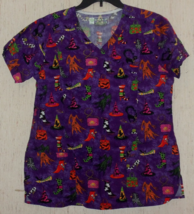 Excellent Womens Bring It On Bio Witches Costumes Halloween Scrubs Top Size M - £18.30 GBP