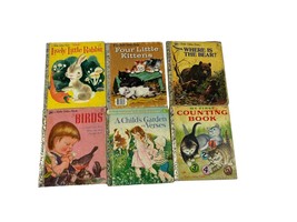 Vintage Little Golden Books Ephemera Kittens Bear Verses Birds Rabbit - $11.88