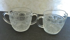 Anchor Hocking Clear Glass Sandwich Pattern Creamer and Open Sugar Set C... - £17.06 GBP