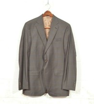 Hart Schaffner Marx 40L Brown Plaid Check USA Made Slim Fit 2 Button Blazer - £27.65 GBP