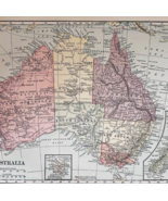1917 Australia Map Atlas Of The World Antique Pacific Oceania History DW... - €26,14 EUR