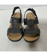 Clarks Ultimate Comfort Collection Womens Leisa Janna Navy Leather Sanda... - $68.46 CAD