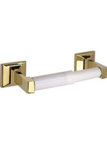 Polished Brass Double Post Toilet Paper Holder Harney Manufacturing - £4.49 GBP