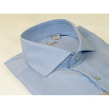 Men's Dress Shirt Christopher Lena 100% Cotton Wrinkle Free C507RSSR Blue Slim image 5