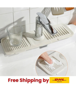 New 18&quot;x5&quot; Silicone Sponge Holder Kitchen Sink Splash Guard Drainer Soap... - $929.78 MXN