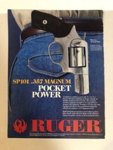 1990 Ruger 357 Magnum vintage Print Ad Advertisement pa20 - £5.44 GBP