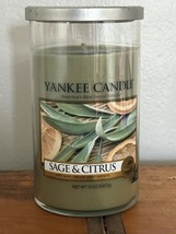 Yankee Candle Retired SAGE &amp; CITRUS - 10oz Jar New HTF - $318.91 MXN