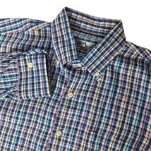 Peter Millar Silk Cotton Check Sport Shirt Lg Coastal Preppy Plaid Multi... - $27.72