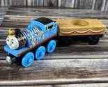 Birthday Thomas The Tank Engine &amp; Friends Wooden w/ Cargo Car (2012) - £11.62 GBP