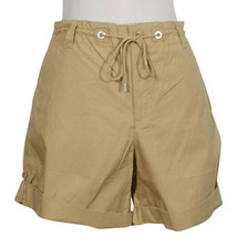 RALPH LAUREN Sand Beige Cotton Ripstop Adustable Cuff Drawstring Shorts 16 - £31.71 GBP