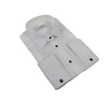 Men CEREMONIA Formal Tux Cotton Shirt Slim Fit Turkey #JKK 13 White Paisley image 5