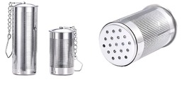 Stainless Steel Tea Infuser &amp; Strainer Fine Mesh Tea Ball with Chain Hook 2 Pcs  - £17.04 GBP