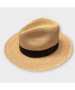 CUYANA straw sun panama hat fedora with black ribbon size 56 cm - US M (7) - $1,581.00 MXN
