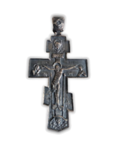 2 3/4&quot; Sterling Silver 925 Greek Orthodox Crucifix Handmade Pectoral Cross 6.9cm - £104.75 GBP