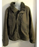 Men’s Abercrombie &amp; Fitch Adirondack Jacket Sherpa Lined Army Green Size... - £155.65 GBP