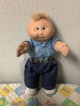 Vintage Cabbage Patch Kid Preemie HM#1 P Factory 1985 Wheat Tuft Blue Eyes - £142.09 GBP