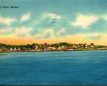 Vtg Linen 1941 Postcard Bay Point Maine ME - Panorama View From the Water - $6.88
