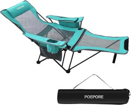 Comfortable 4 Position Reclining Camping Chair With Foot Rest For Adults, - £81.77 GBP