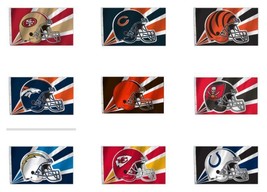 NFL 3&#39; by 5&#39; Team Flag 1 Sided Helmet Image By Fremont Die Select Team Below - £20.00 GBP+