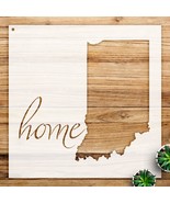Indiana State Stencil Pattern for Wood Signs and Crafts, Reusable Mylar ... - $14.69