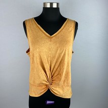 Mustard Seed Womens Top Cute Sleeveless Twisted Knotted Hem S - $16.19