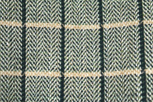 VTG 70s American Male Wool Herringbone Plaid Jacket Green Brass Snap 44R Lined Item image 5