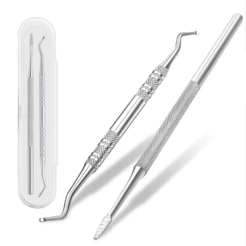 Double Ended Ingrown Toe Correction Files Stainless Steel Toe Nail Care Manicure - £11.92 GBP