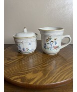 1980’s Heartland by International Stoneware Creamer and Sugar Set Farm S... - $9.49